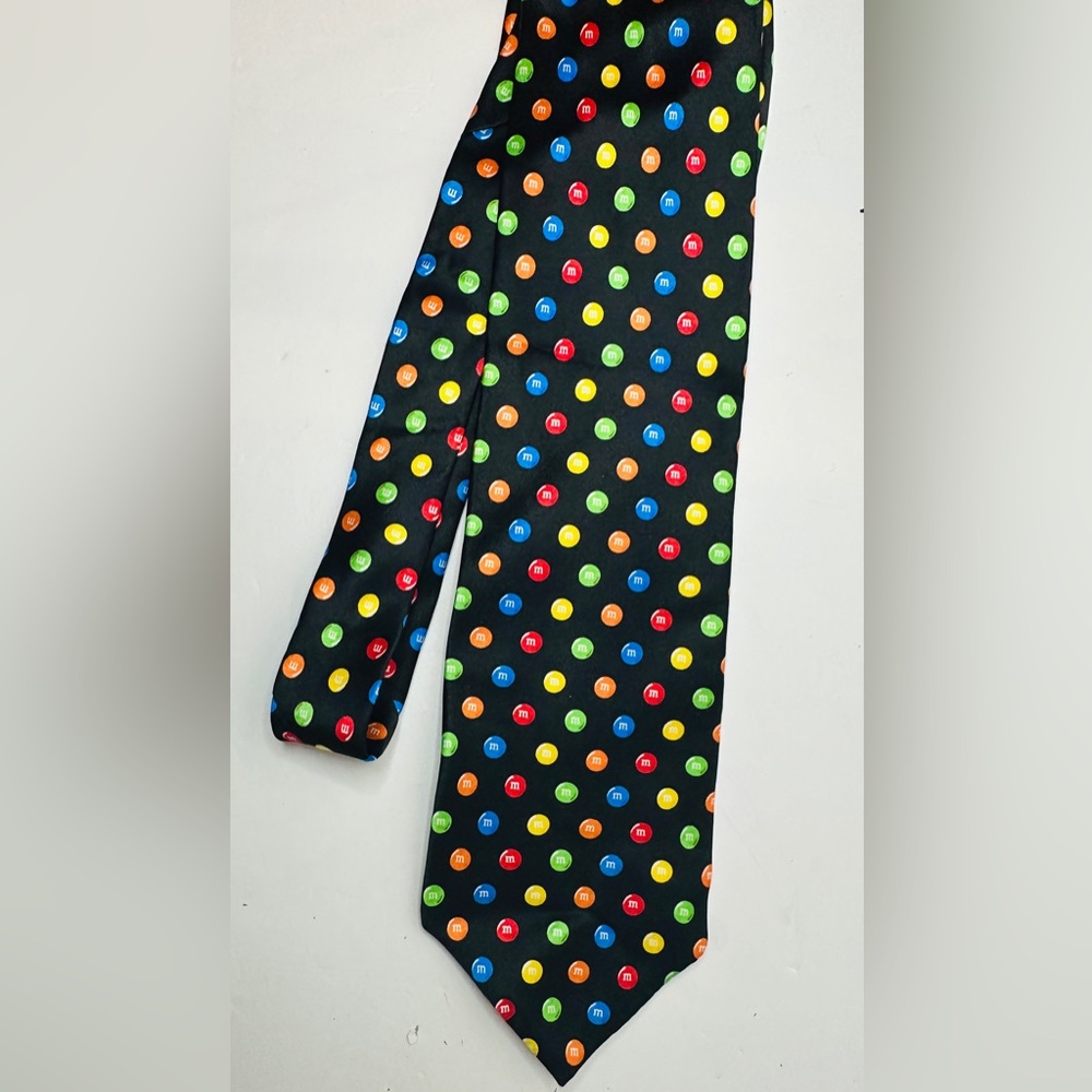 Men’s Colorful Vintage Silk M&M’s Novelty Tie Necktie